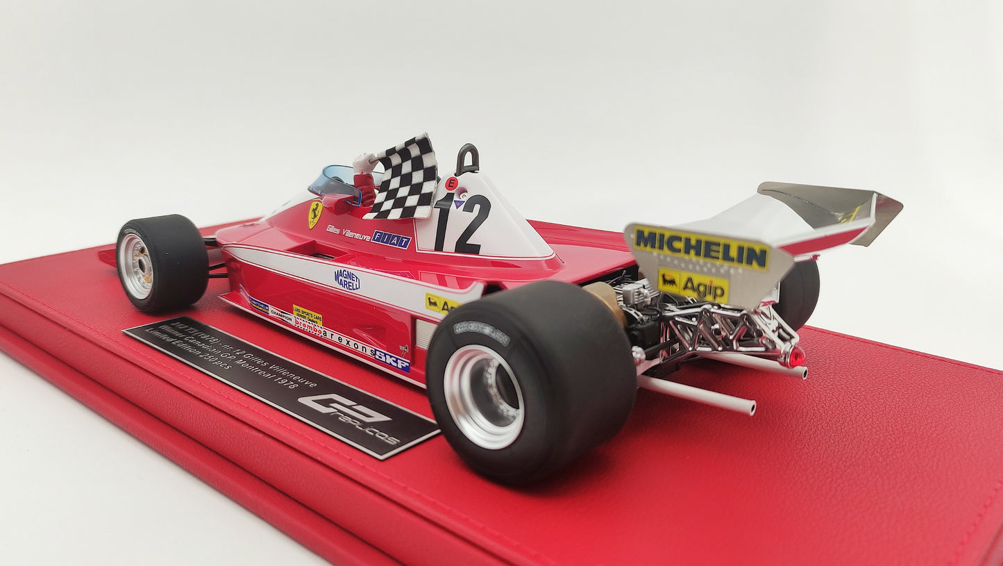 GP Replicas Ferrari 312T3 Gilles Villeneuve 1978 Canadian GP winner 1/18 GPGV001
