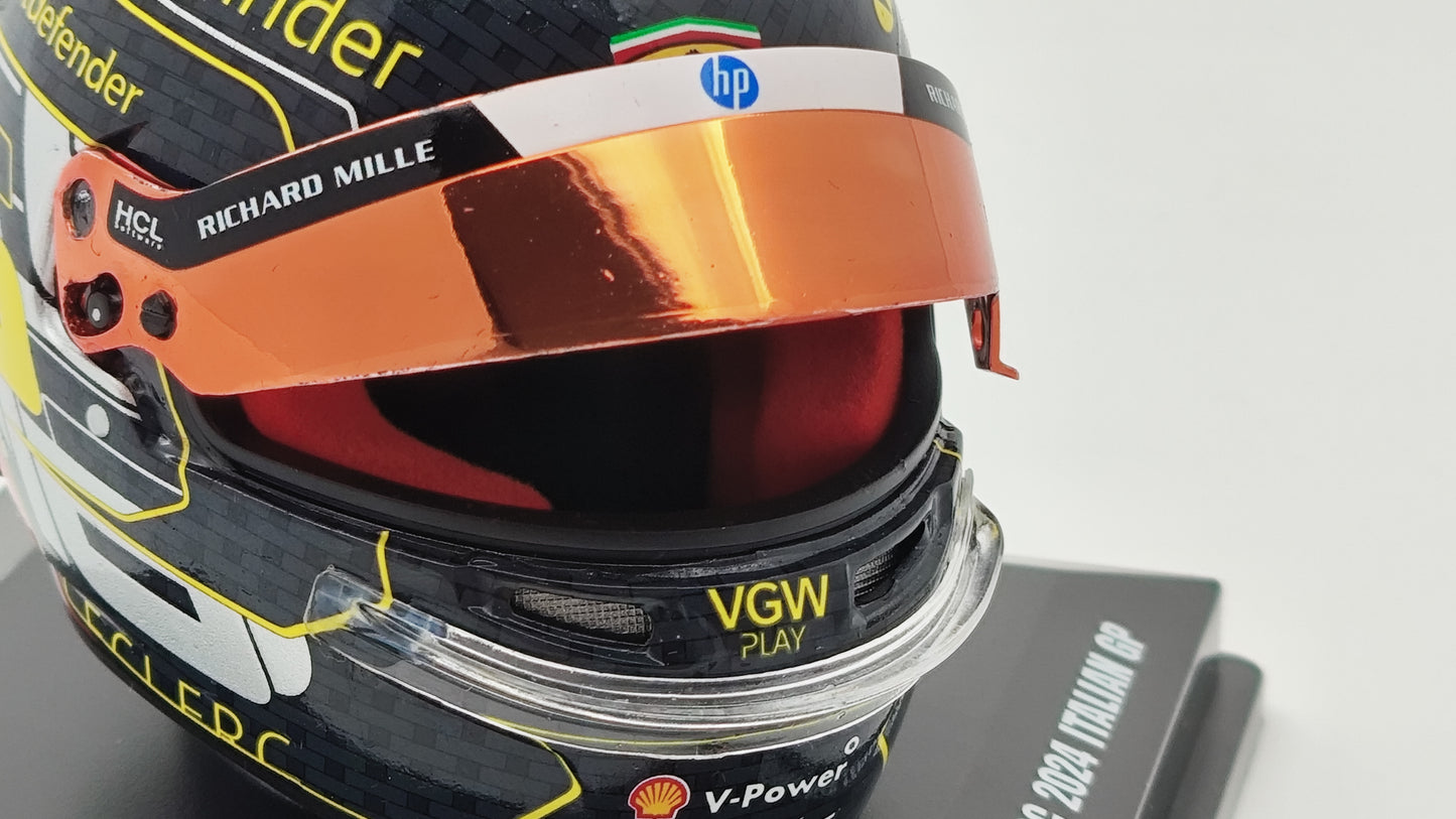 Looksmart Bell Helmet Charles Leclerc Winner Italian GP 2024 1/5 LSHEL002