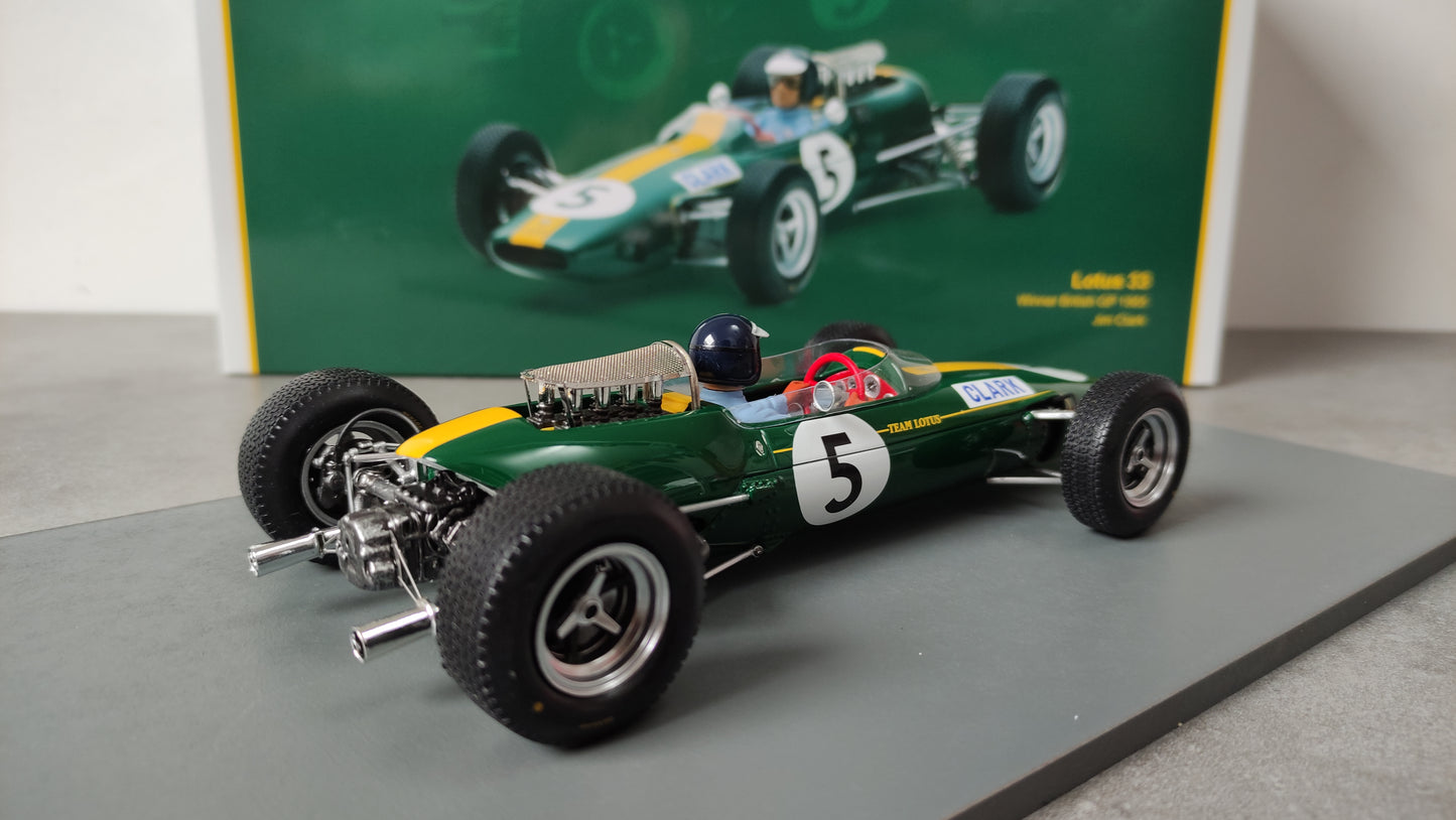 Spark Lotus 33 Jim Clark winner British GP 1965 1/18 18S416
