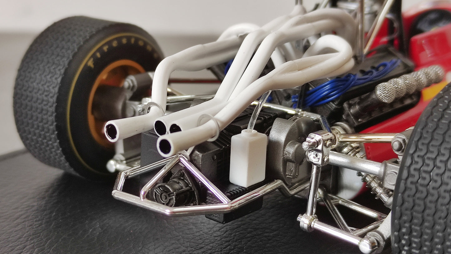 GP Replicas #26 Scuderia Ferrari 312 Jacky Ickx 1968 French GP winner 1/18