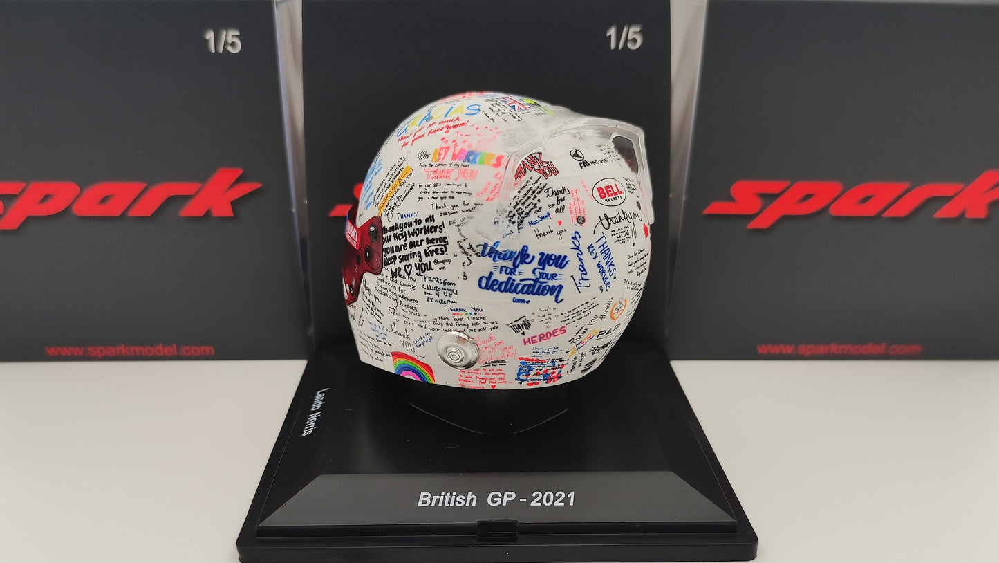 Spark Bell Helmet Lando Norris Mclaren British GP 2021 1/5 5HF067