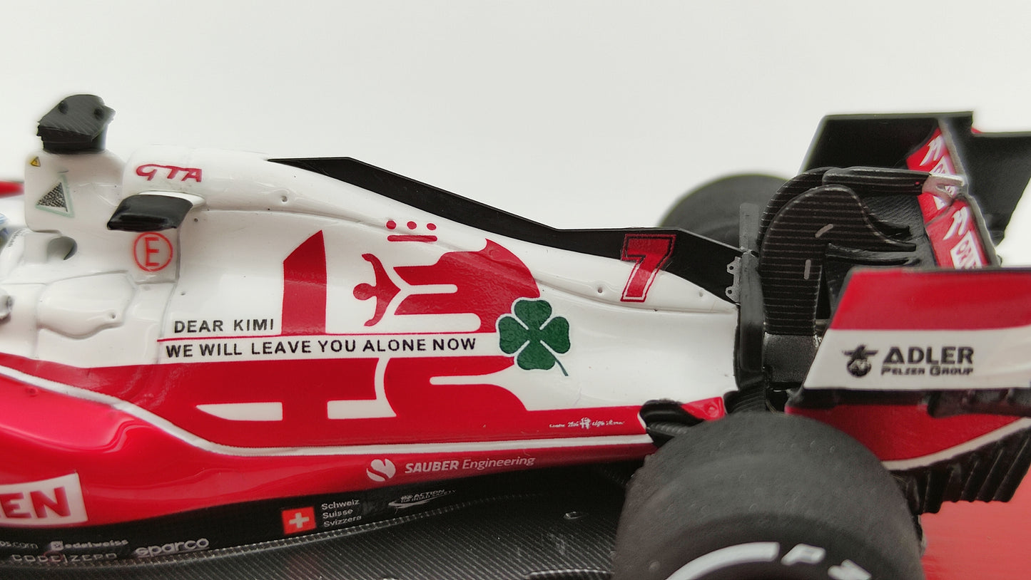 Spark Alfa Romeo C41 Kimi Raikkonen 2021 Abu Dhabi GP last race 1/43