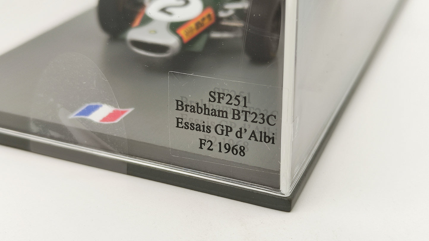 Spark Brabham BMW BT23c Jochen Rindt F2 Albi GP Essais 1/43 SF251