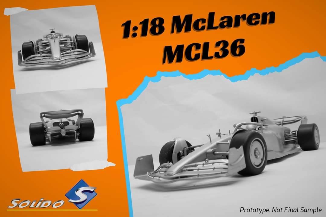 F1 2022 Solido news - First Sample of the Mclaren MCL36