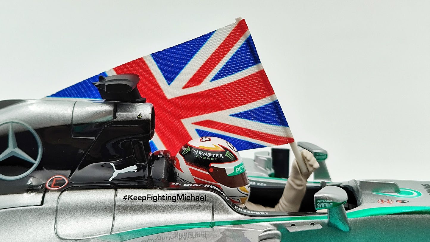 Minichamps AMG Mercedes W05 Lewis Hamilton Winner Abu Dhabi GP 2014 F1 World Champion 1/18 113140544