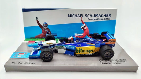 Minichamps Benetton Renault B195 Canadian GP Schumacher Alesi taxi 1995 F1 First Win 1/18 513950601