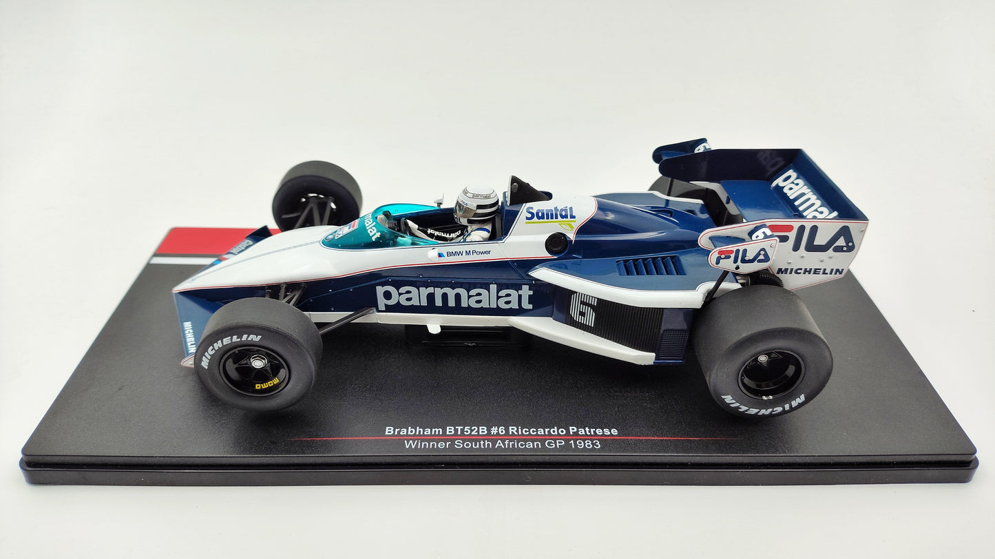 Model Car Group Brabham BMW BT52B Riccardo Patrese winner South African GP 1983 F1 1/18 MCG18619F