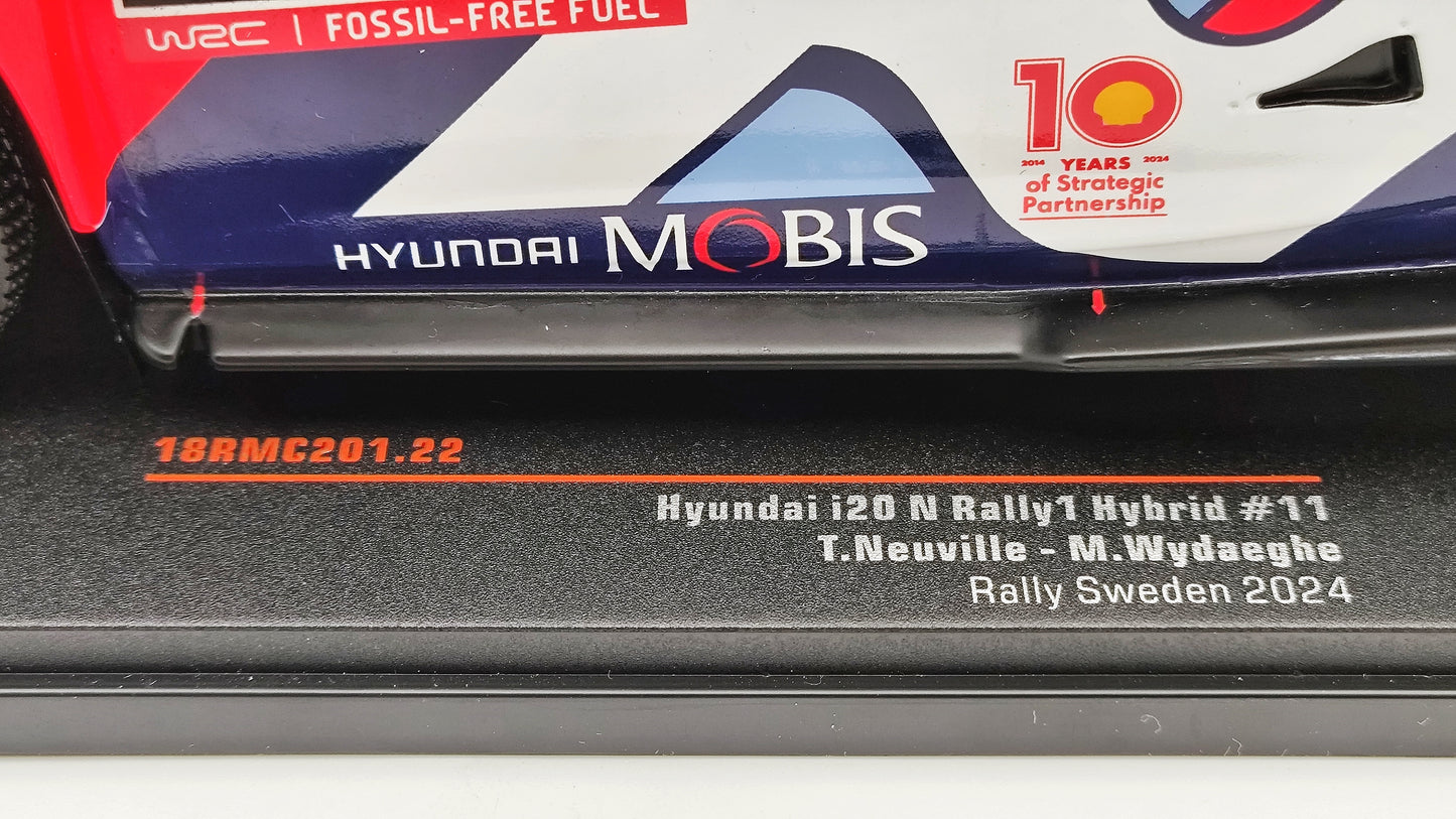 Ixo Hyundai i20 Rally1 2024 Rally Sweden T.Neuville/M.Wydaeghe 1/18 18RMC201.22