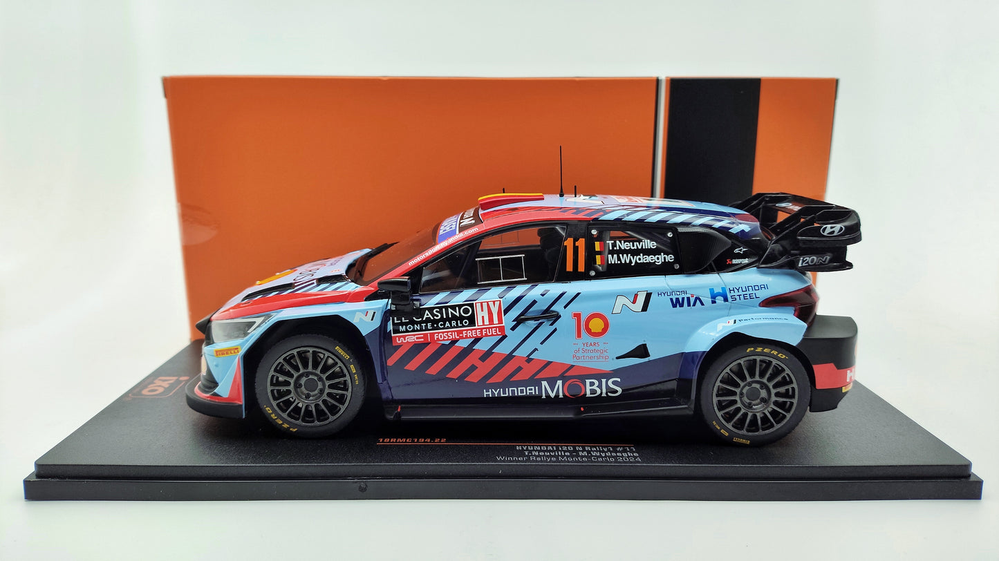 Ixo Hyundai i20 Rally1 2024 Rally Monte Carlo winner T.Neuville/M.Wydaeghe 1/18 18RMC194.22