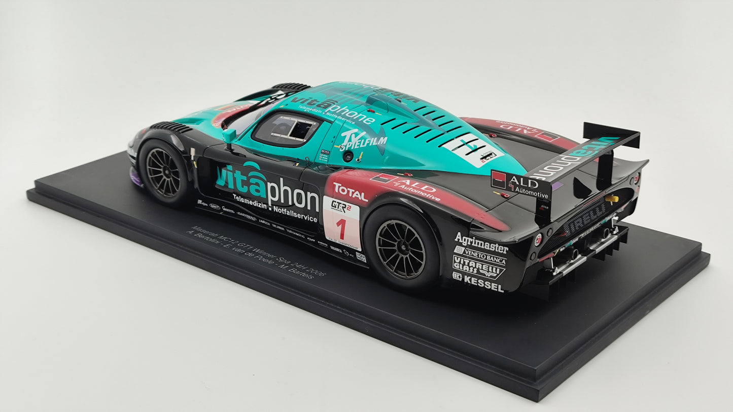 Spark Vitaphone Maserari MC12 Bertolini Bartels Van de Poele Winners Spa 24hrs 2006 1/18 18SPA2006
