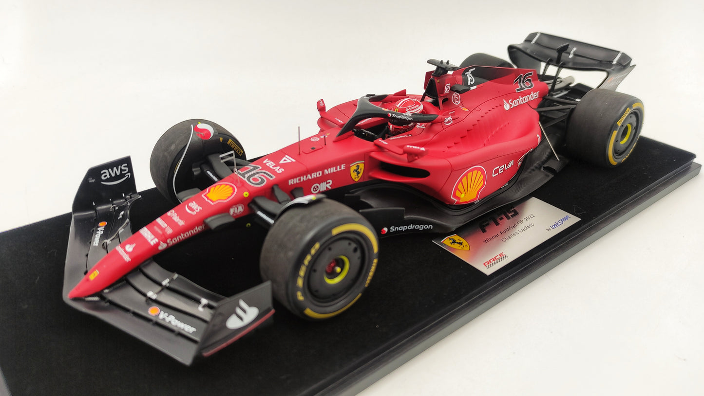 Looksmart Ferrari F1-75 Charles Leclerc Austrian GP Winner 2022 1/18 LS18F1044