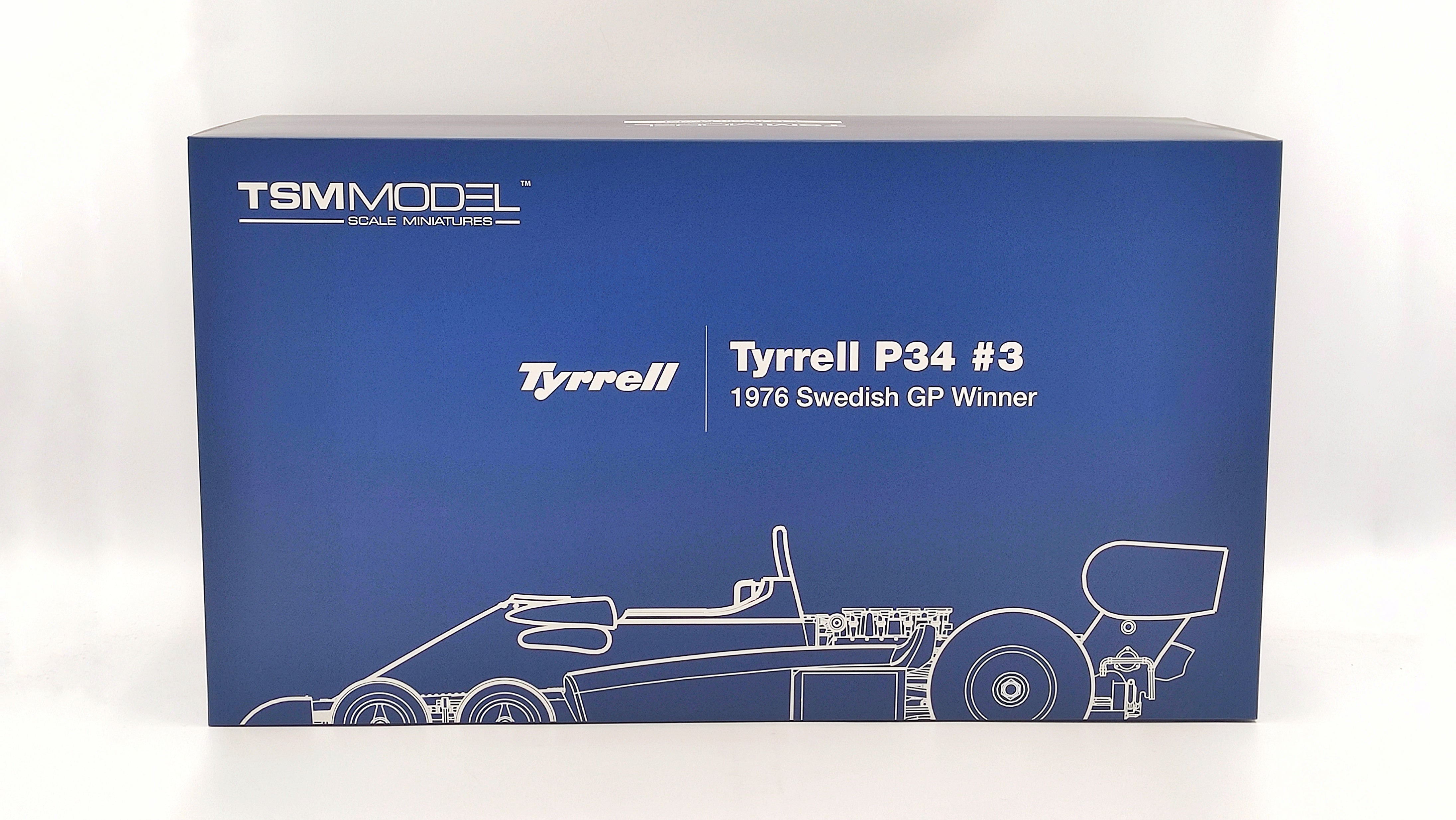 No410 ミニカー1/12 Tyrrell P34 GP Winner 1/12 TSM Tyrrell P34 #3 1976 Swedish GP Winner Resin Car Model