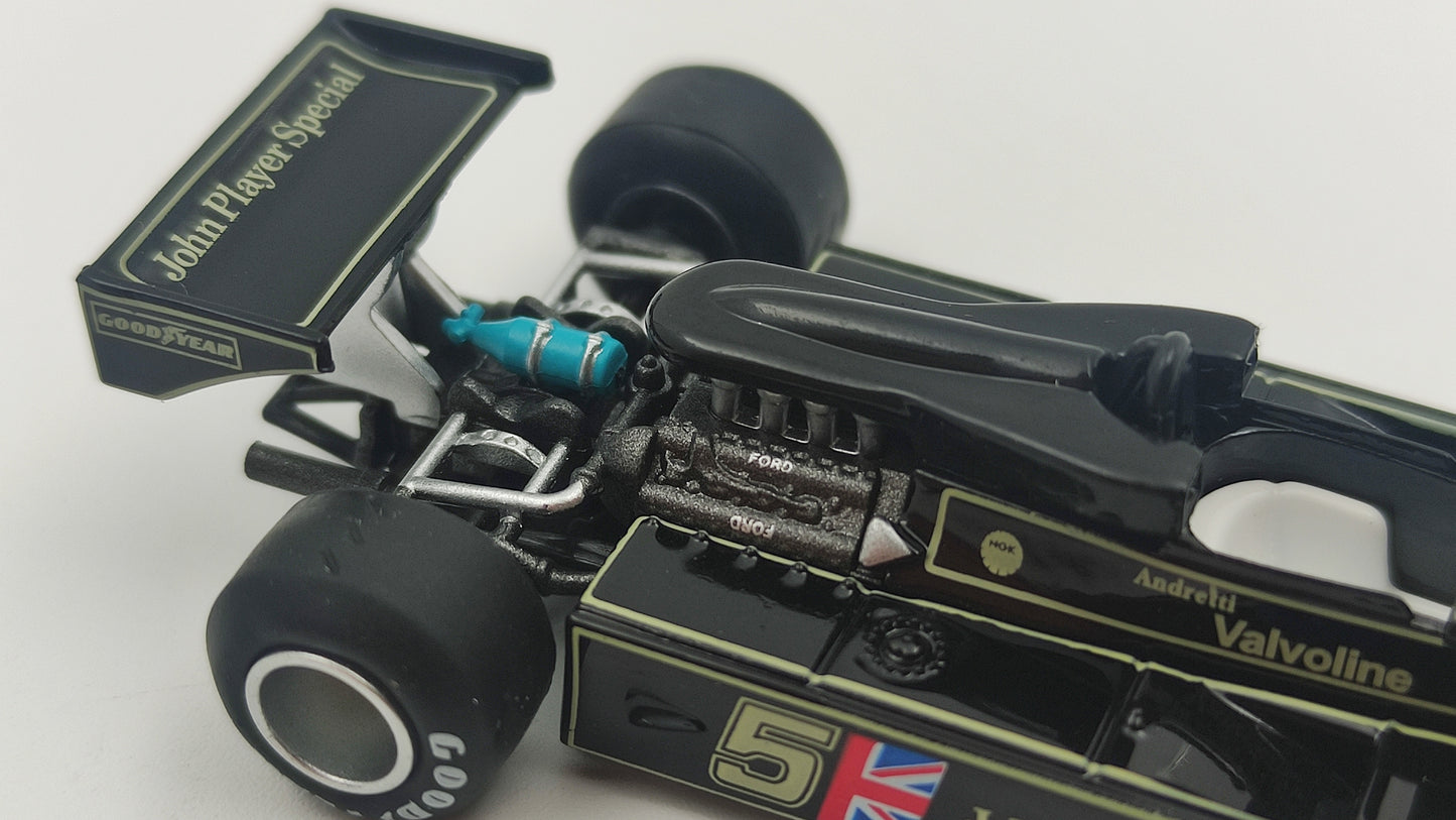 Mini GT Lotus Ford 78 Mario Andretti presentation 1977 1/64 MGT00489