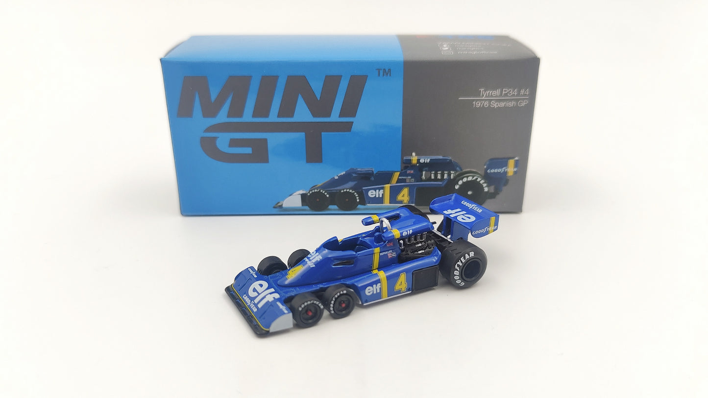Mini GT Tyrrell Ford P34 Patrick Depailler Spanish GP 1976 1/64 MGT00488