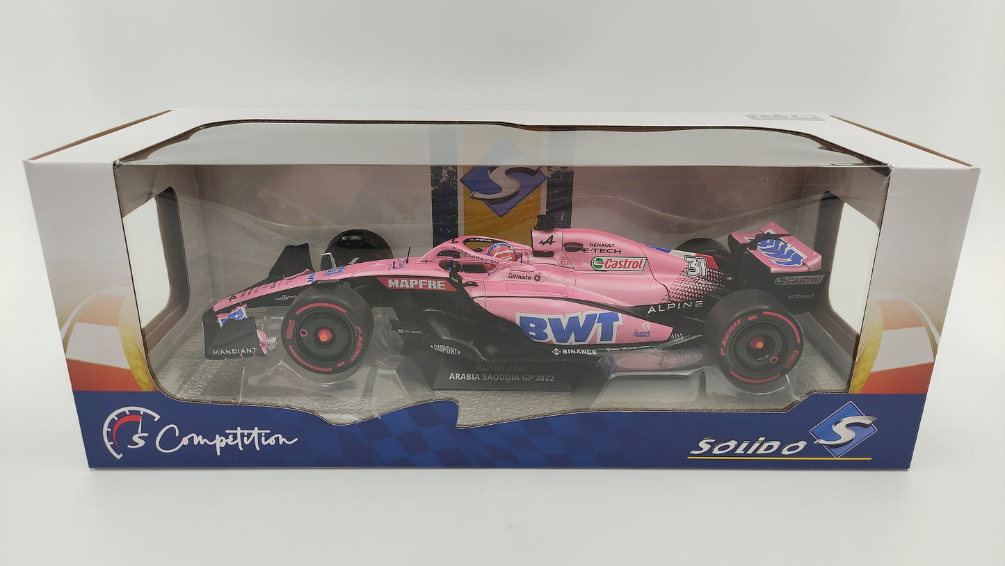 Solido Alpine F1 A522 Renault Esteban Ocon 2022 Saudi GP 1/18 S1808802