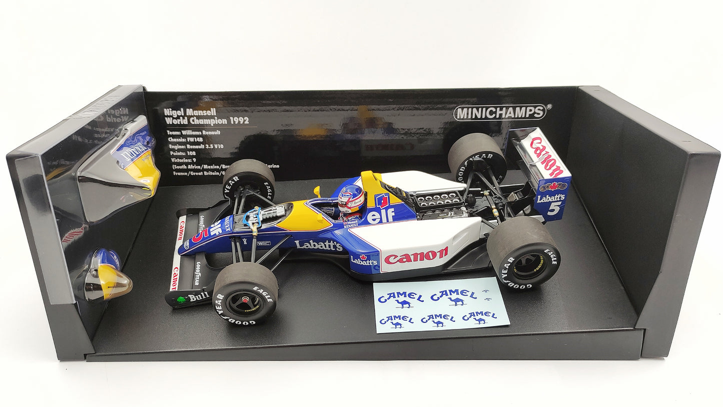 Minichamps Williams Renault FW14B Nigel Mansell F1 World Champion 1992 1/18 110920005