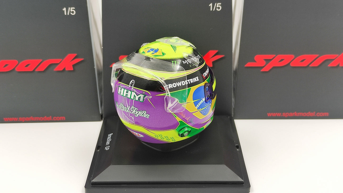 Spark Bell Helmet Lewis Hamilton AMG Mercedes F1 Brazilian GP 2022 1/5 S5HF085