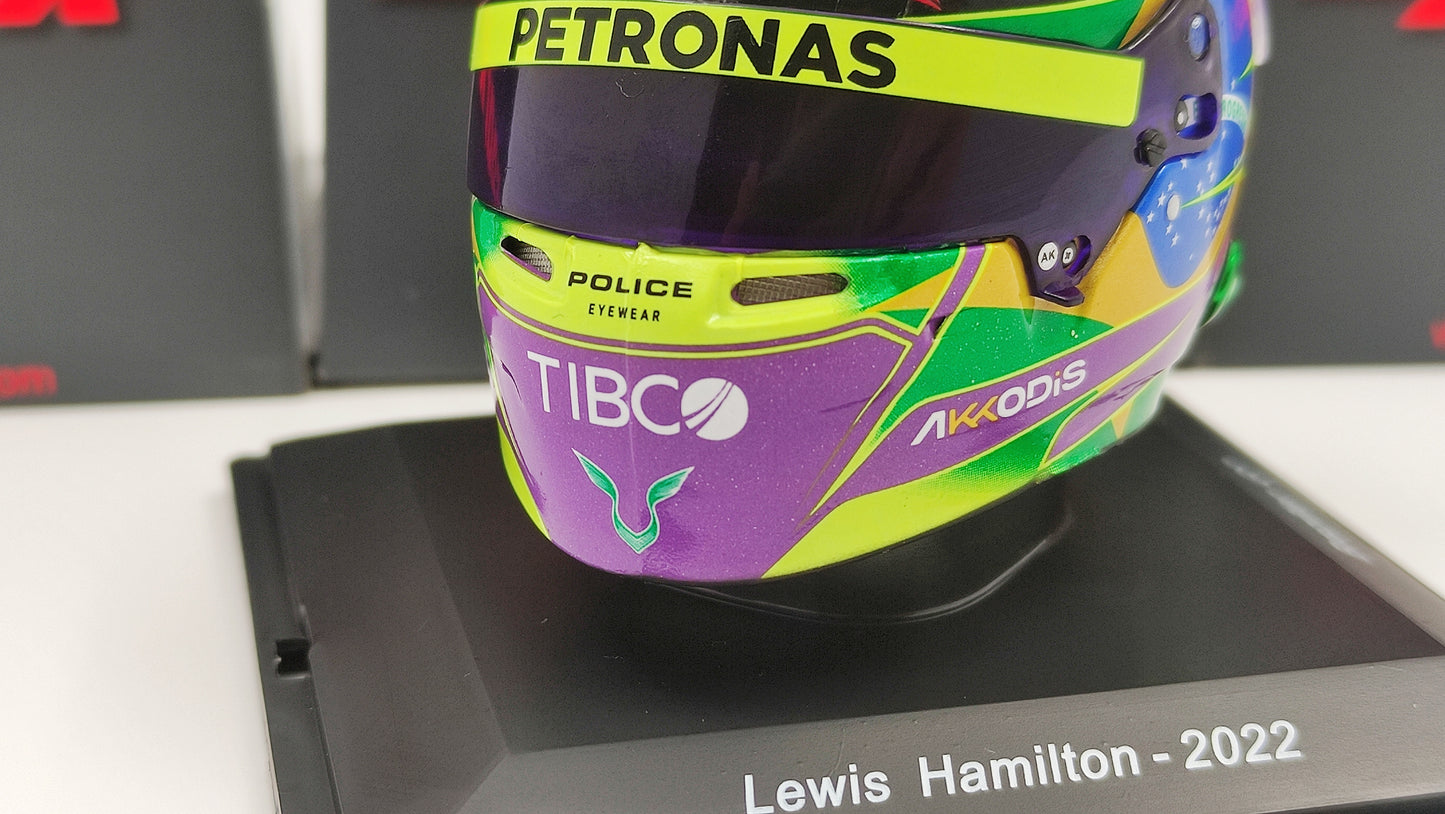 Spark Bell Helmet Lewis Hamilton AMG Mercedes F1 Brazilian GP 2022 1/5 S5HF085