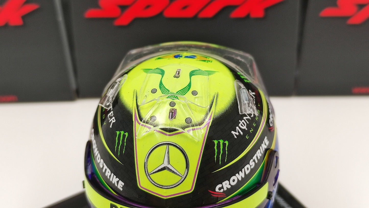 Spark Bell Helmet Lewis Hamilton AMG Mercedes F1 Brazilian GP 2022 1/5 S5HF085