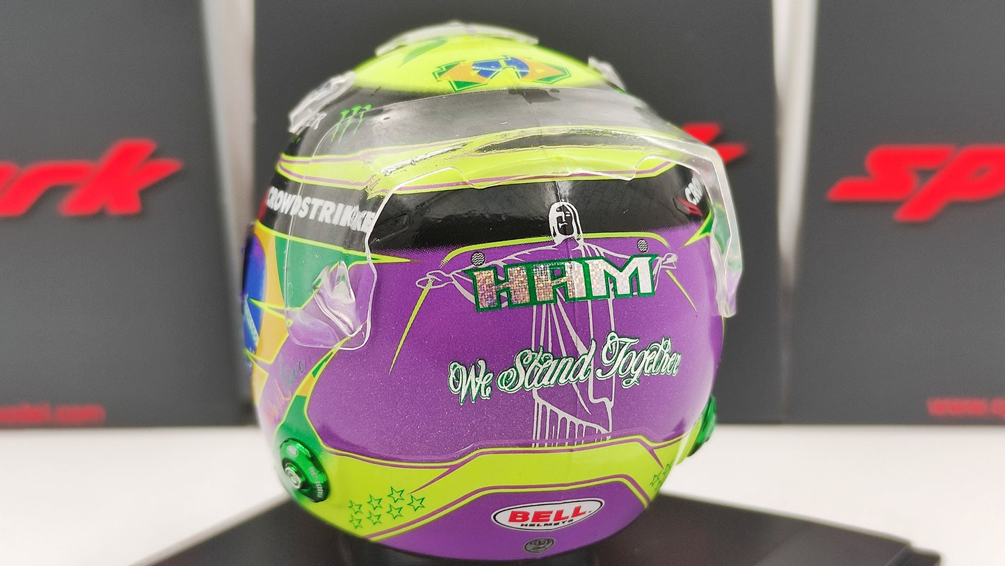 Spark Bell Helmet Lewis Hamilton AMG Mercedes F1 Brazilian GP 2022 1/5 S5HF085