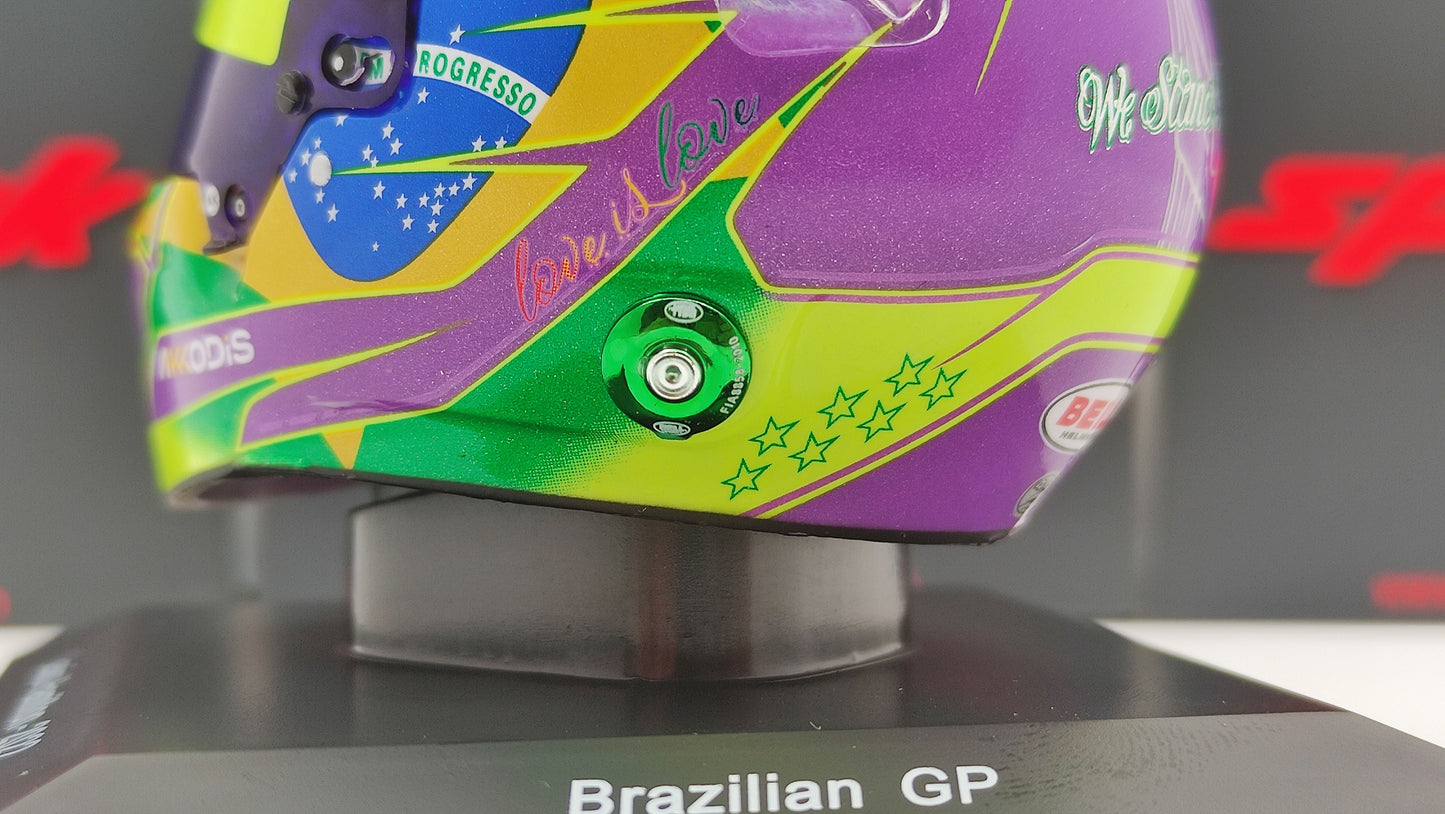 Spark Bell Helmet Lewis Hamilton AMG Mercedes F1 Brazilian GP 2022 1/5 S5HF085