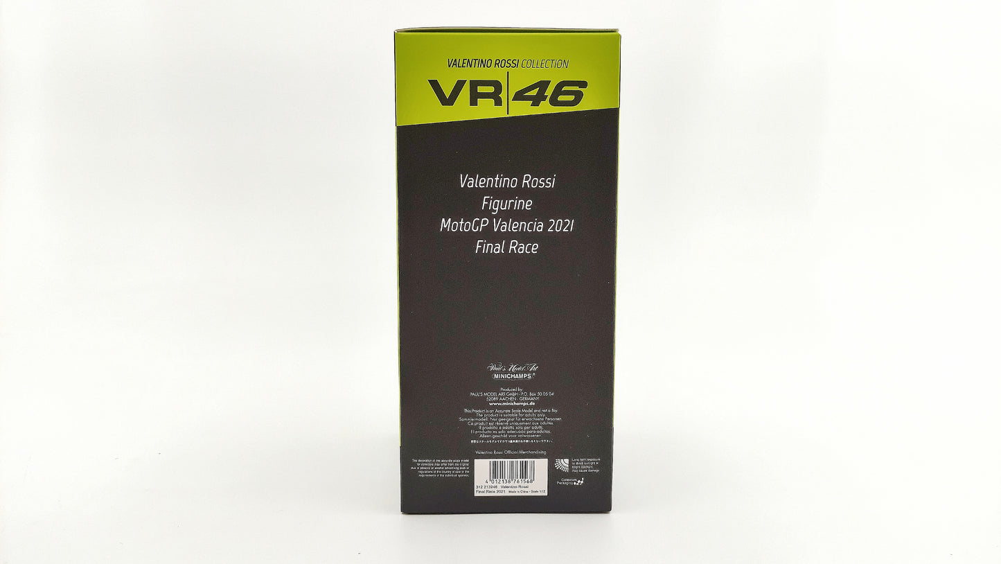 Minichamps Moto GP Figurine Last Ride Valentino Rossi 1/12 Valencia 2021