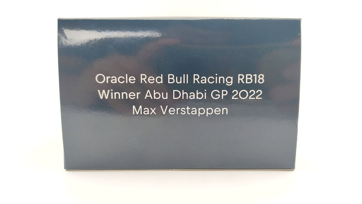 Spark Red Bull RB18 Max Verstappen Winner Abu Dhabi GP 2022 F1 Worldchampion 1/43 S8553