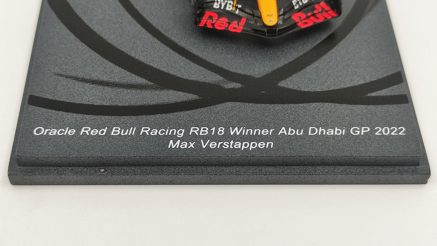 Spark Red Bull RB18 Max Verstappen Winner Abu Dhabi GP 2022 F1 Worldchampion 1/43 S8553
