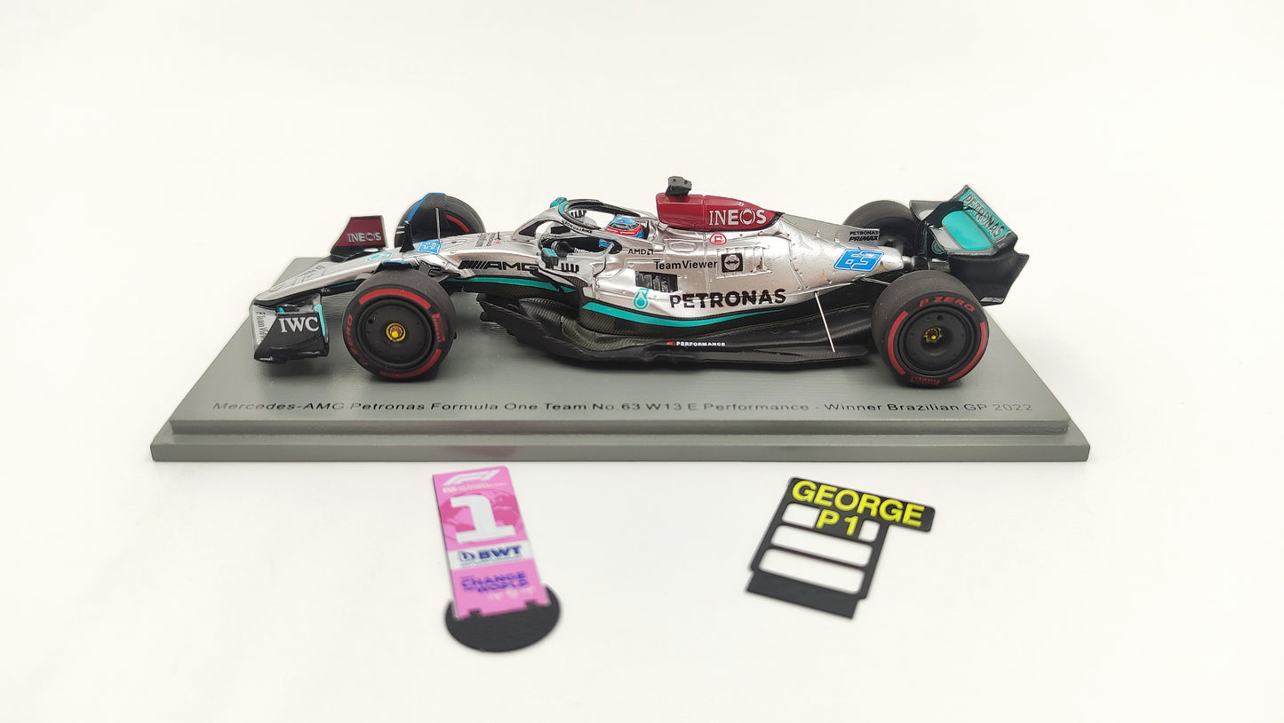 Spark AMG Mercedes F1 W13 George Russell First Win Brazilian GP 2022 F1 1/43 S8557