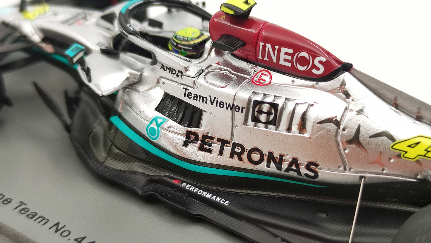 Spark AMG Mercedes F1 W13 Lewis Hamilton Brazilian GP 2022 F1 1/43 S8556