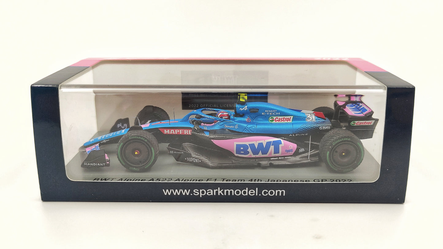 Spark Alpine F1 A522 Esteban Ocon Japanese GP 2022 F1 1/43 S8558