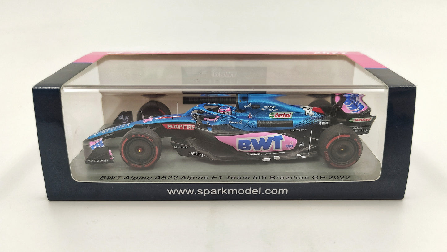 Spark Alpine F1 A522 Fernando Alonso Brazilian GP 2022 F1 1/43 S8555