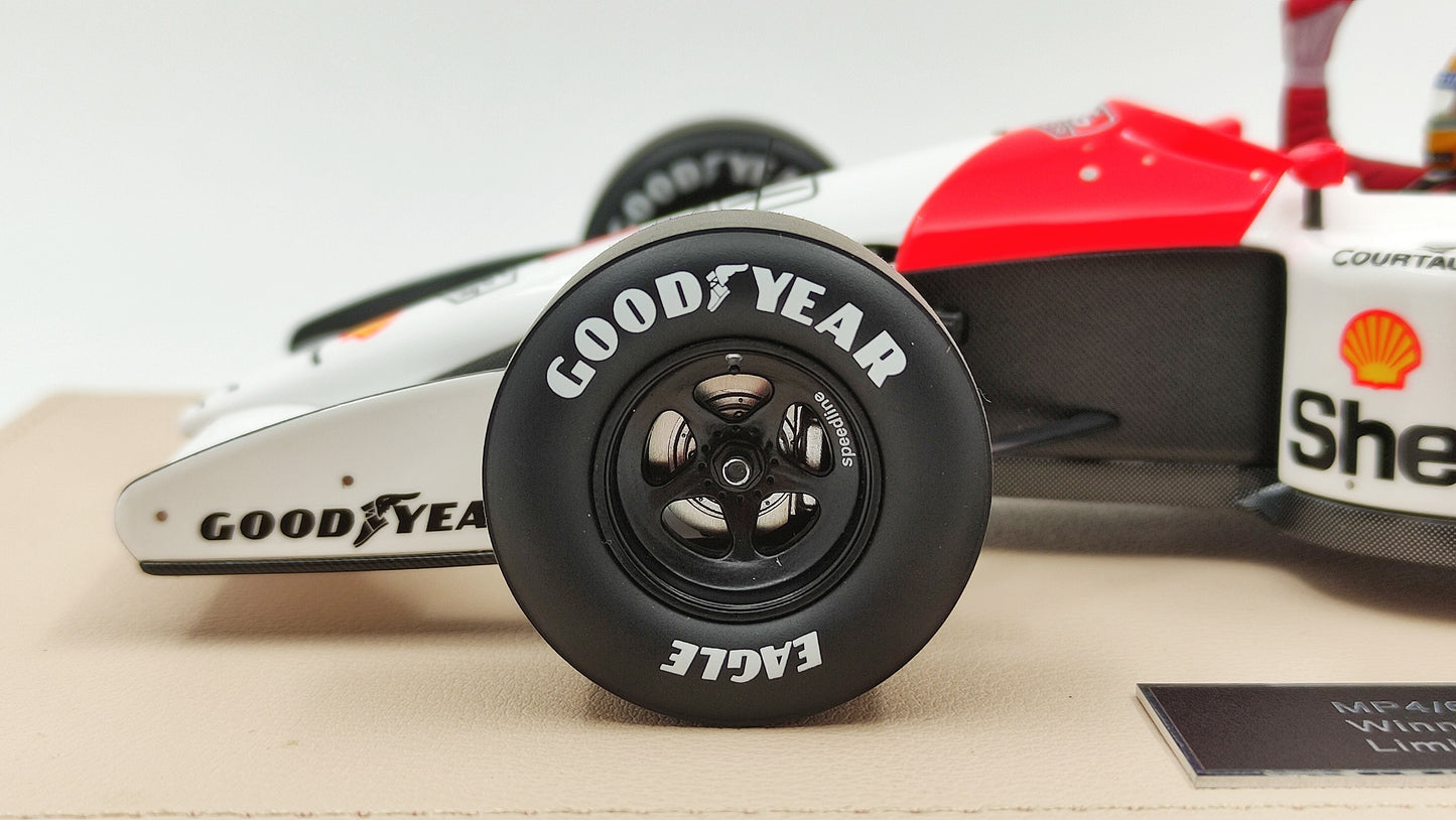 GP Replicas Mclaren Honda MP4/6 Ayrton Senna 1991 Brazilian GP winner 1/18 GPWC002 Tobacco