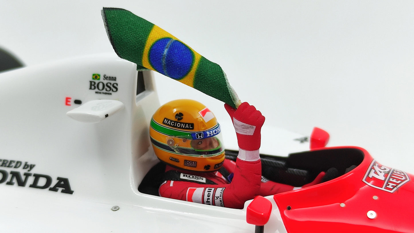 GP Replicas Mclaren Honda MP4/6 Ayrton Senna 1991 Brazilian GP winner 1/18 GPWC002