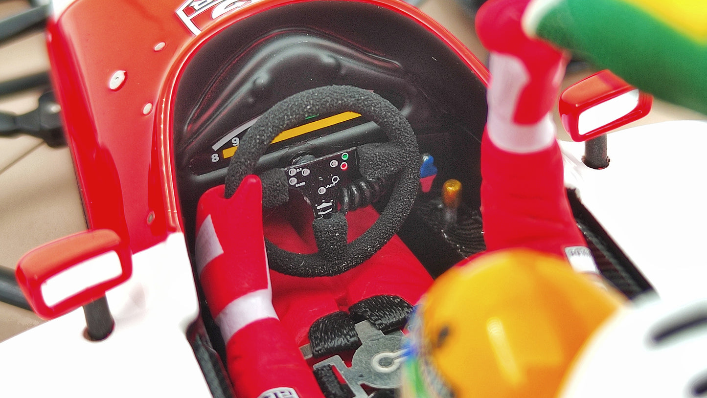 GP Replicas Mclaren Honda MP4/6 Ayrton Senna 1991 Brazilian GP winner 1/18 GPWC002 Tobacco