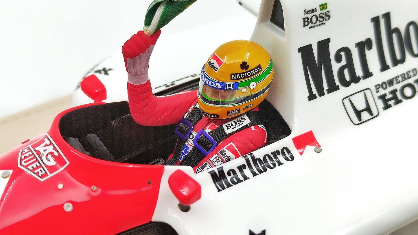 GP Replicas Mclaren Honda MP4/6 Ayrton Senna 1991 Brazilian GP winner 1/18 GPWC002 Tobacco