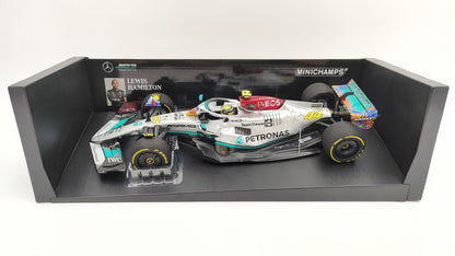 Minichamps AMG Mercedes W13 Lewis Hamilton 2022 Miami GP 1/18 110220544