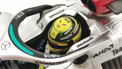 Minichamps AMG Mercedes W13 Lewis Hamilton 2022 Miami GP 1/18 110220544