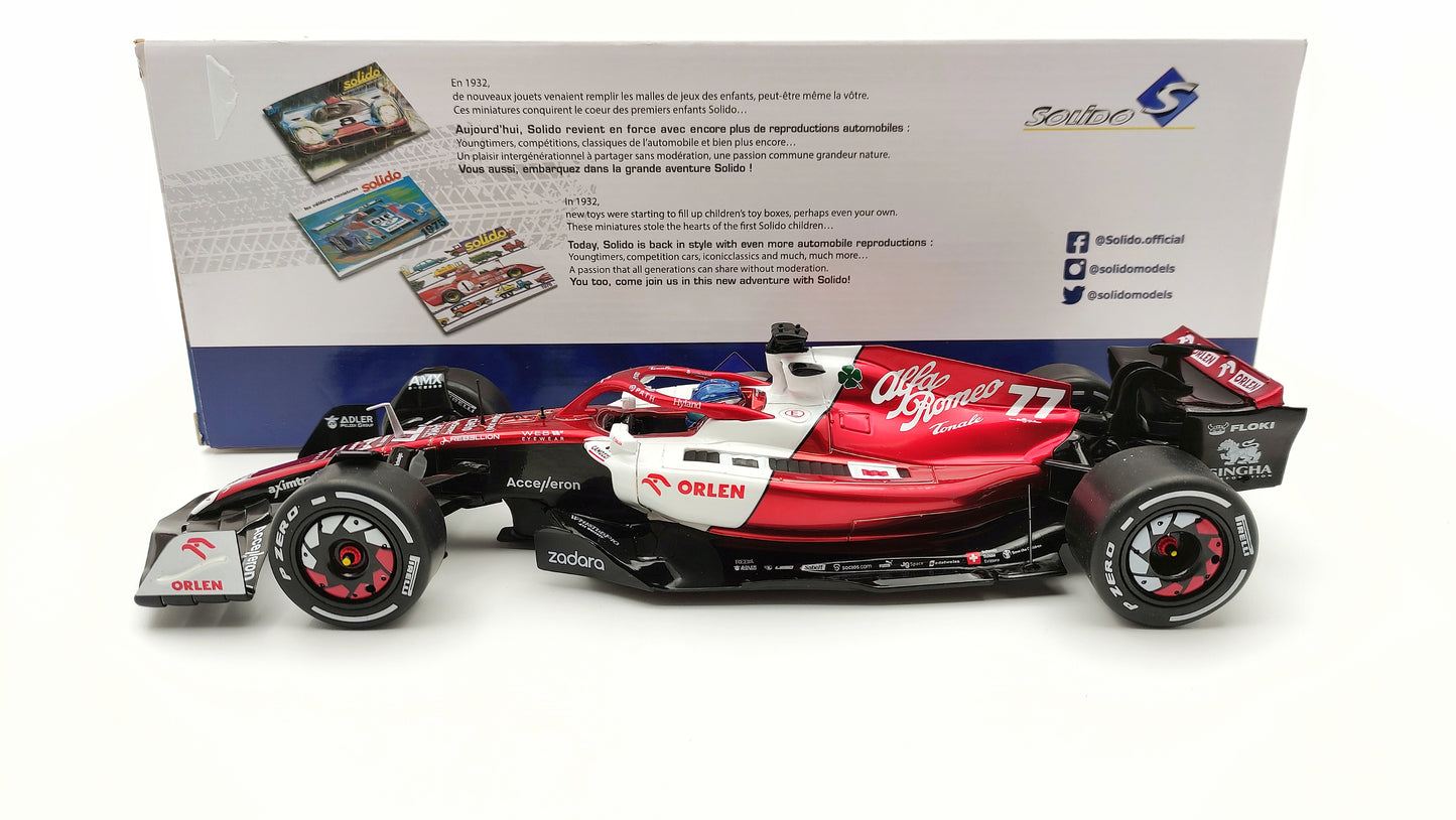 Solido Alfa Romeo F1 C42 Valtteri Bottas 2022 Emilia Romagna GP 1/18 S1810201