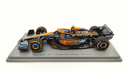 Spark Mclaren MCL36 Lando Norris Abu Dhabi GP 2022 1/43 S8554