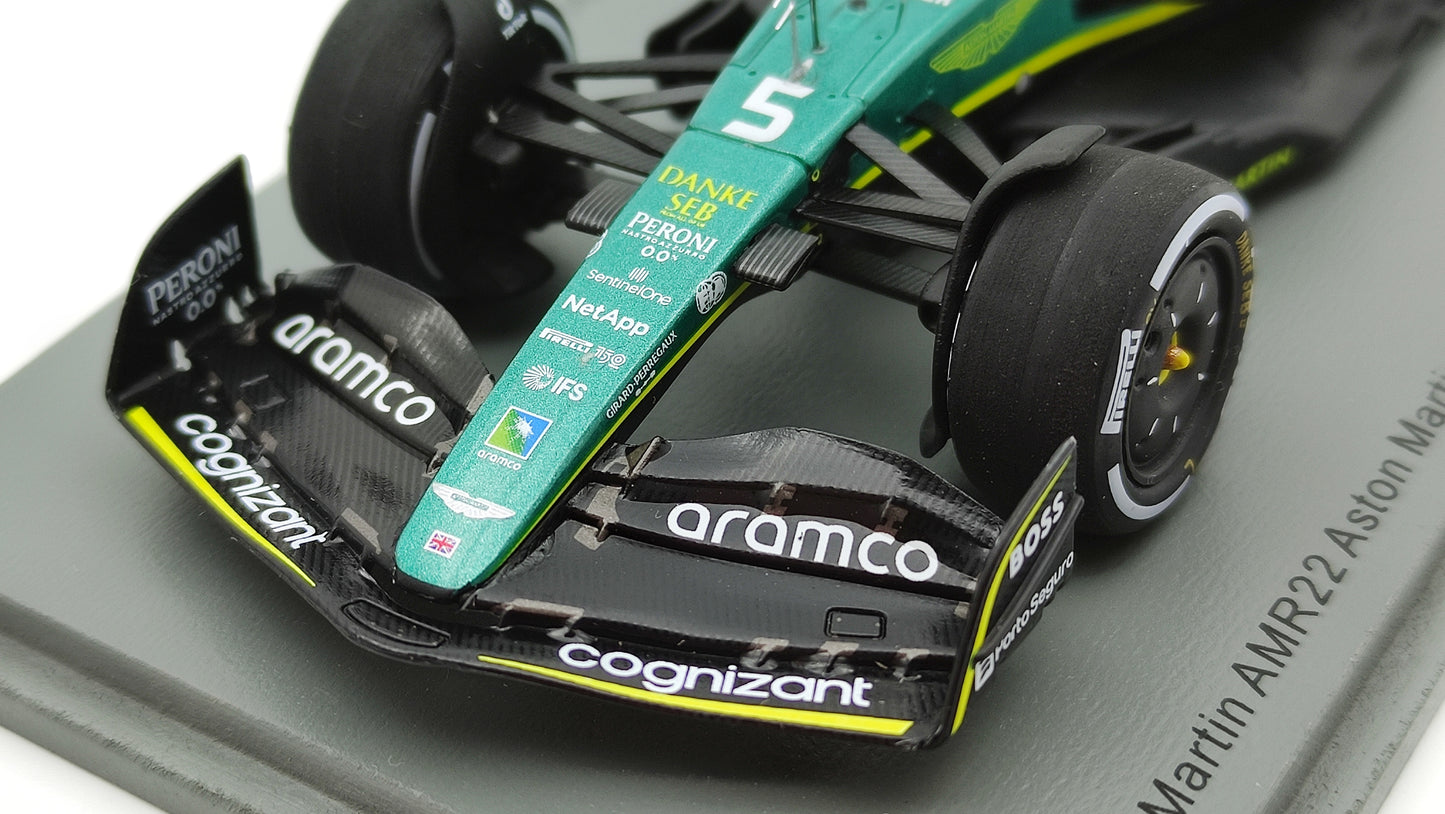 Spark Aston Martin AMR22 Sebastian Vettel Last Race Abu Dhabi GP 2022 1/43 S8552