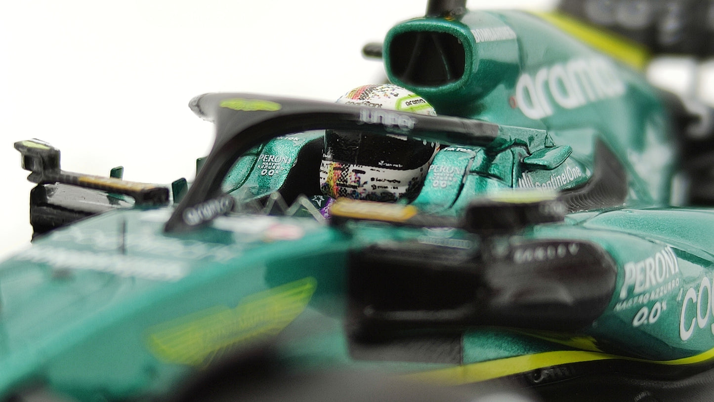 Spark Aston Martin AMR22 Sebastian Vettel Last Race Abu Dhabi GP 2022 1/43 S8552