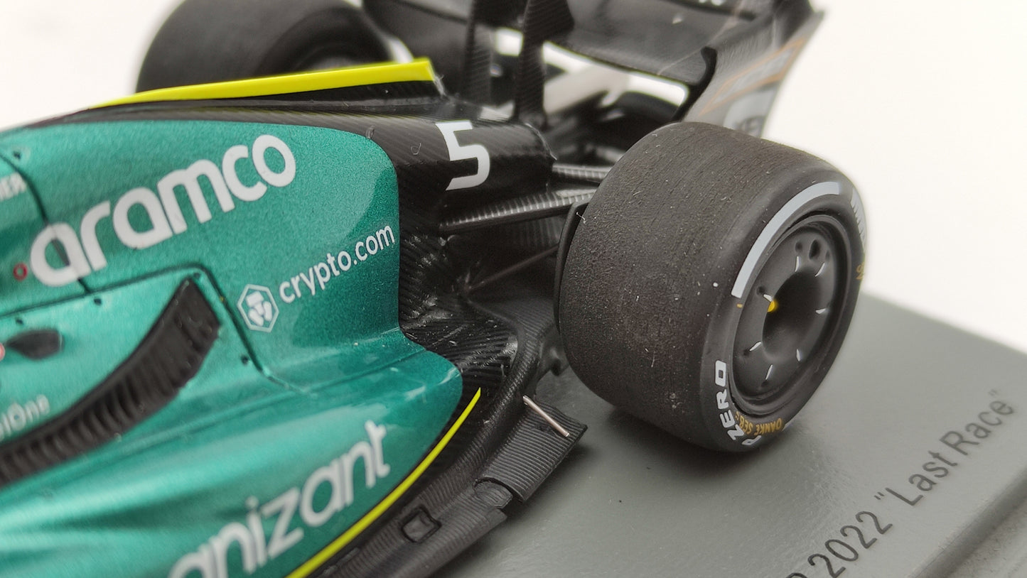 Spark Aston Martin AMR22 Sebastian Vettel Last Race Abu Dhabi GP 2022 1/43 S8552