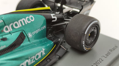 Spark Aston Martin AMR22 Sebastian Vettel Last Race Abu Dhabi GP 2022 1/43 S8552