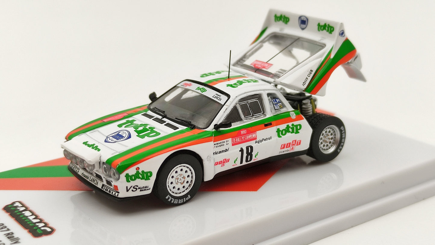 Tarmac Works Lancia 037 M.Biasion/T.Siviero Rally San Remo Winner 1983 TC-T64PTL00283SAN18