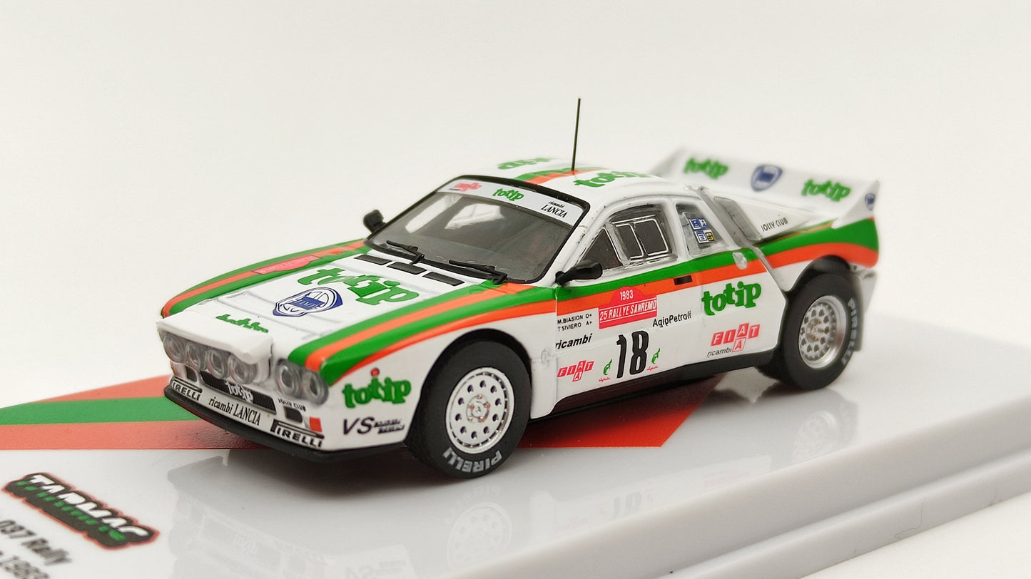 Tarmac Works Lancia 037 M.Biasion/T.Siviero Rally San Remo Winner 1983 TC-T64PTL00283SAN18