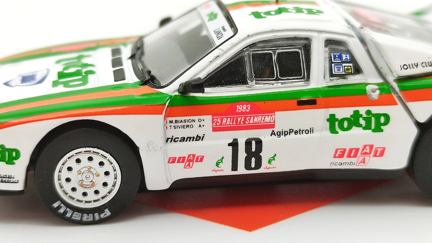 Tarmac Works Lancia 037 M.Biasion/T.Siviero Rally San Remo Winner 1983 TC-T64PTL00283SAN18