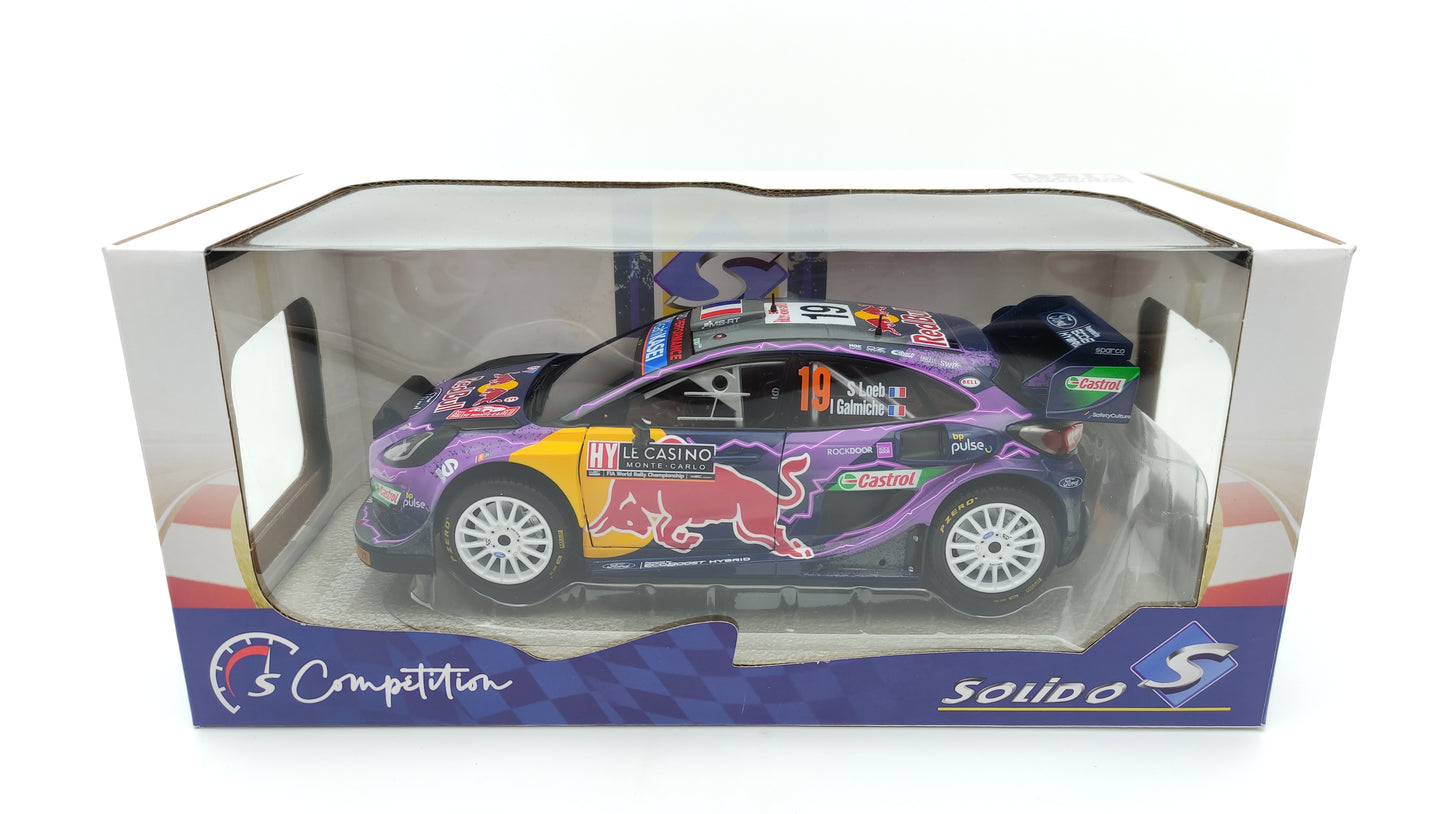 Solido Ford Puma Rally1 2022 Rallye Monte Carlo Winner S.Loeb/I.Galmiche 1/18 1809502