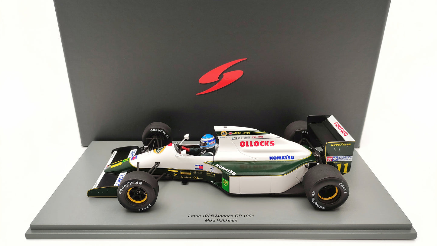 Spark Lotus 102B Mika Hakkinen Monaco GP 1991 1/18 18S415