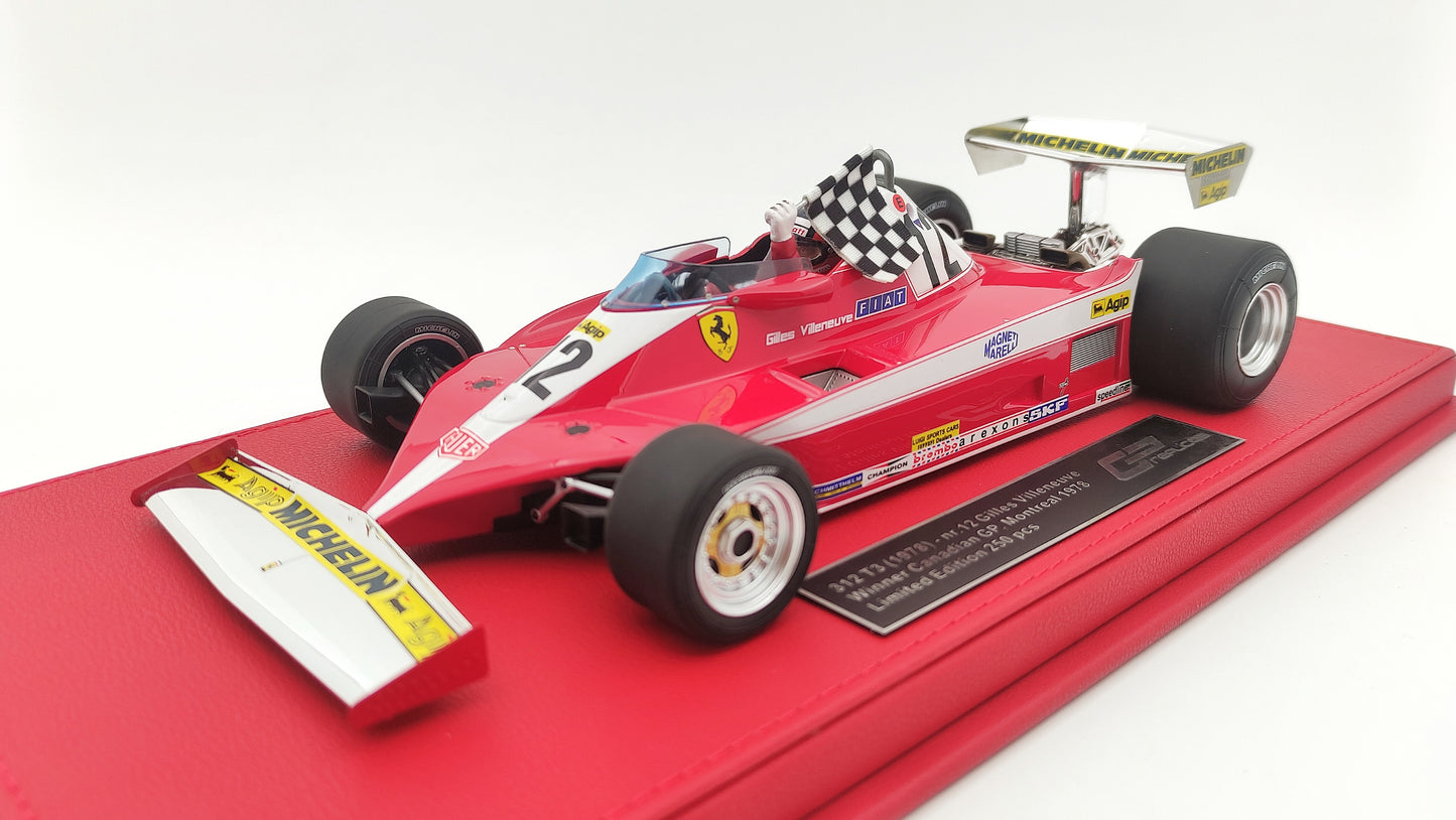 GP Replicas Ferrari 312T3 Gilles Villeneuve 1978 Canadian GP winner 1/18 GPGV001